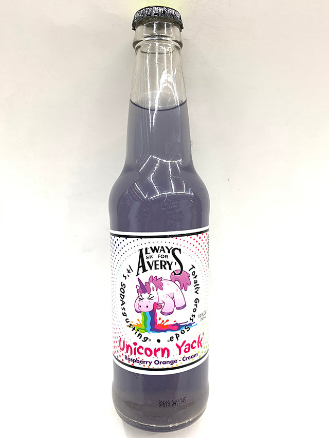 Avery's Unicorn Yack Raspberry Orange-Cream Soda | Soda Pop Shop