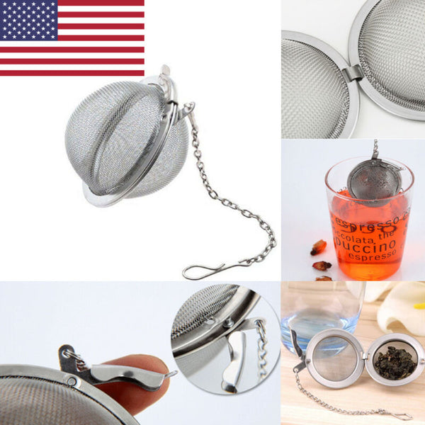 Filtro A Sfera In Acciaio Inox Per Tè E Spezie – Maglia Fitta, Chiusura A Rotazione, Disponibile In 5 Taglie (S-XXL)