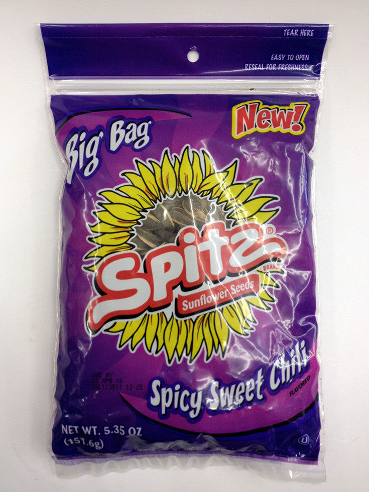 big bag of flower seeds Spitz Spicy Sweet Chili Sunflower Seeds
