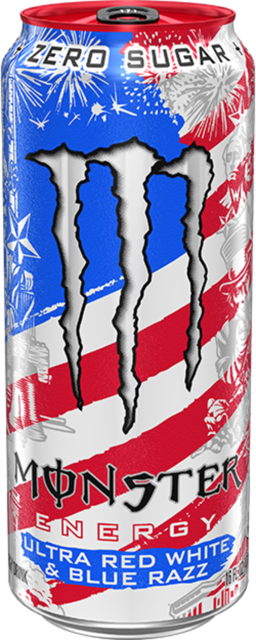 Monster Red White & Blue Razz