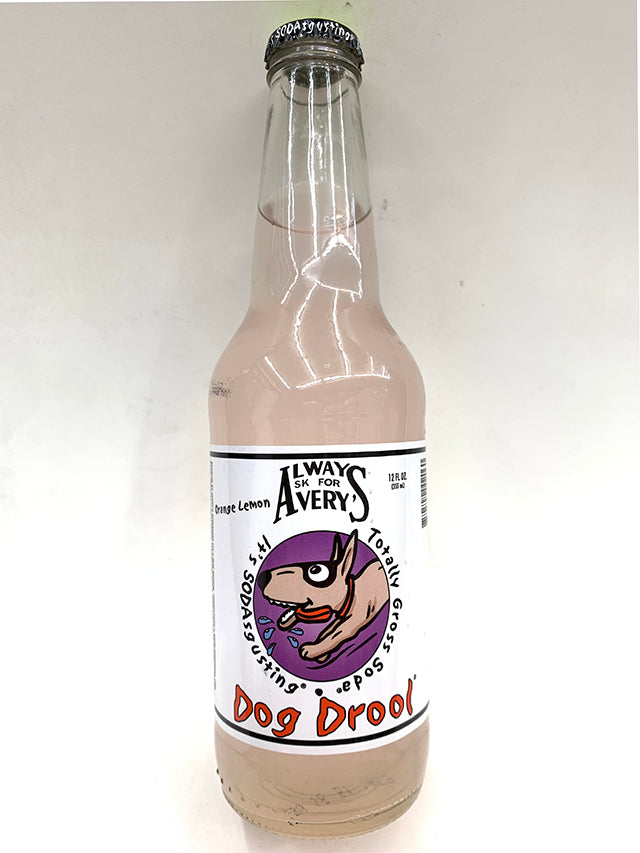 Pinkish white with lots of character, it looks like Rover's saliva glands are working overtime. This orange-lemon soda will have you drooling too!