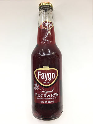 Faygo Glass Bottle Rock and Rye Soda