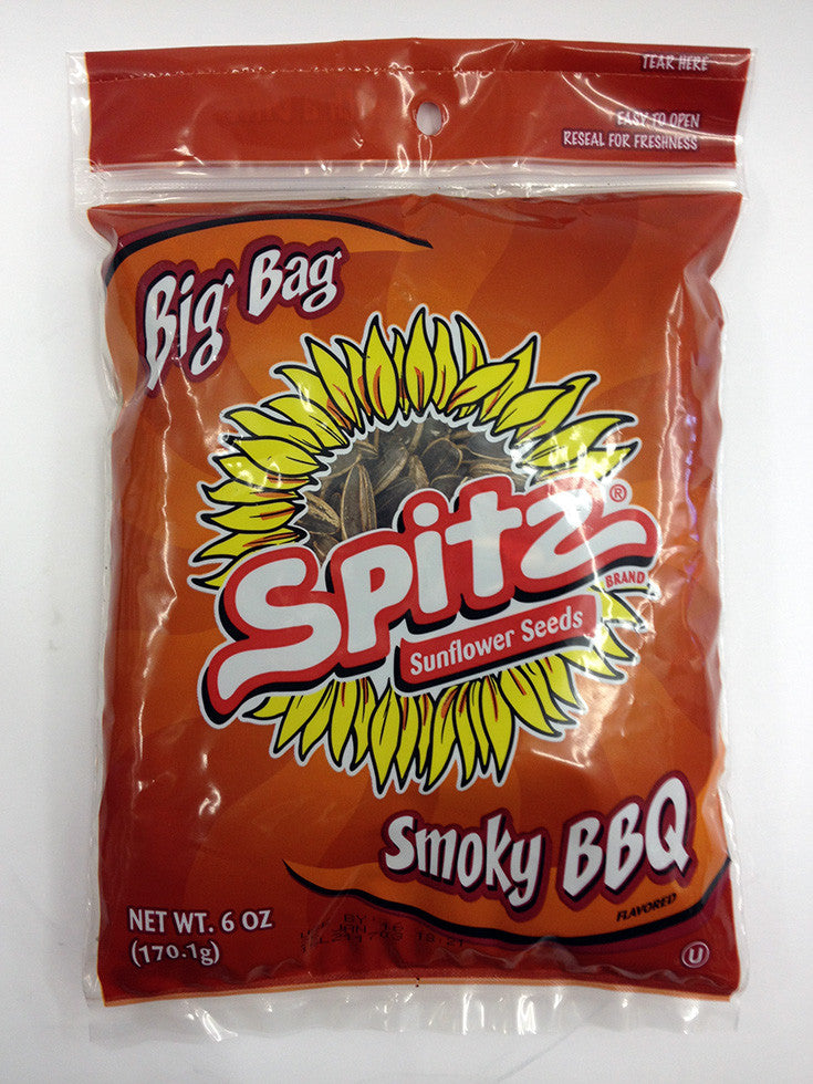 thumbnail image 2 of Spitz Smoky BBQ Flavored Sunflower Seeds 6 Oz Resealable Bag (Pack Of 14 2 of 13
